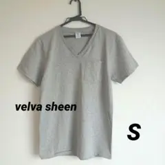 ベルバシーン Vネック Tシャツ グレー