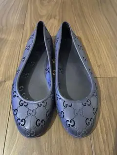 GUCCI ラバーシューズ　36、23cm ネイビー
