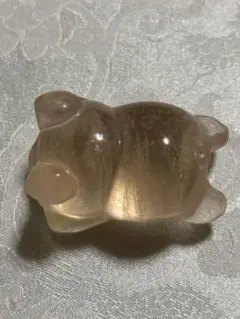 フローライト　豚　置物　天然石