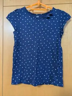 120cmH&Mネイビーハート柄半袖Tシャツ