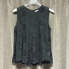 最終値下げ！カットレース ノースリーブ ブラウス シャツ フレア