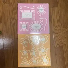 スクラップブッキング　テンプレート２枚セット