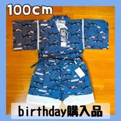 【新品タグ付き／100cm】バースデー 甚平 ゆかた お祭り 男の子