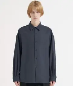 【CITY】LONG SLEEVE SHIRTS (ライトブルーグレー)