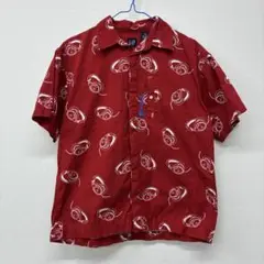 GAP ヘッドフォン柄 半袖シャツ L 赤　コ30