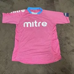 mitre ピンク ドット柄 サッカーシャツ M