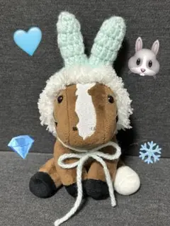 アイドルホース　うさ耳ボンネット　ハンドメイド　競馬
