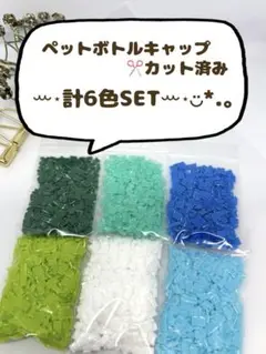 ペットボトルキャップカット済み 6色セット