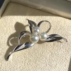★箱付き★MIKIMOTO ミキモト パール アコヤ真珠 ブローチ