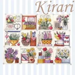 クロスステッチキット 12種類の花 14CT 刺繍作成キット 図面印刷なし