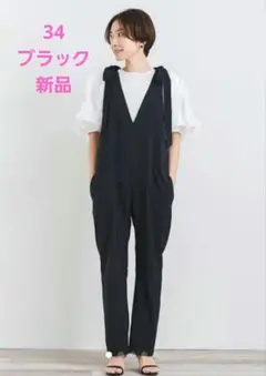 yori ☆トリアセリボンサロペット☆34☆ブラック