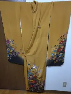 着物振り袖 花柄
