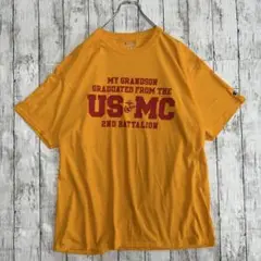 Champion USMC 両面プリント Tシャツ XL