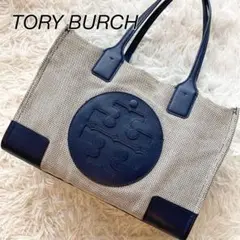 美品♡A4収納可 トリーバーチ ミニ エラ キャンバストート レザー