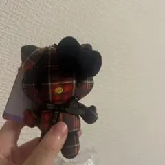 キティーちゃん　タータンチェック柄　バッグチャーム　KITTY タイニーチャム