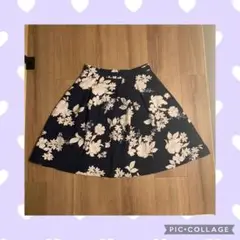 【詰め放題対象(+150円)】Rirandture スカート 花柄 ネイビー