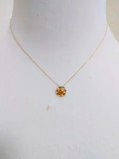 【美品】TAKE-UP 誕生花ジュエリーcaro fiore　金木犀ネックレス