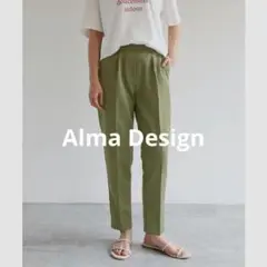 Alma Design アルマデザイン センタープレス テーパード パンツ XL