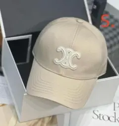 CELINE ベージュ ベースボールキャップ M