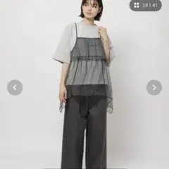 シアーイレヘムチェックキャミ