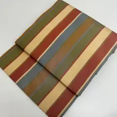 1000円売切り 名古屋帯 縞に上品な花 正絹 MO-9413