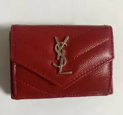 サンローラン ミニ 財布 赤 人気 バッグ