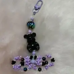 新品　ハンドメイド　くま　キーホルダー