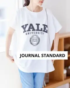 JOURNAL STANDARD カレッジロゴビッグプルオーバー ホワイト