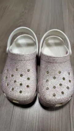 Crocs ピンクラメ サンダル　サイズJ2（20cm相当）
