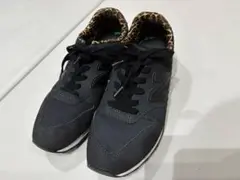 New Balance ブラック スニーカー ヒョウ柄　24.5