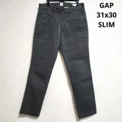GAP　メンズ　チノパン　カーキグレー　31x30 SLIM