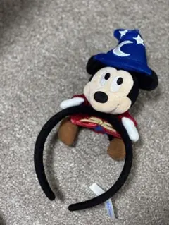 ディズニー ミッキー カチューシャ ブラック シンプル 定番　魔法使い
