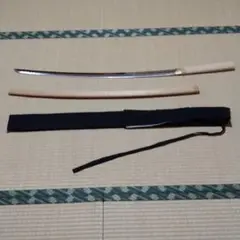 模造刀 白鞘打刀脇差二本セット　白鞘　鞘付長さ約68/101cm 25D17 模造刀 白鞘打刀脇差二本セット 白鞘 鞘付長さ約68/101cm 25D17