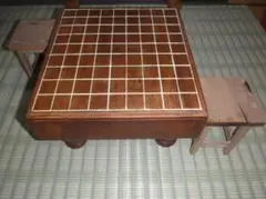 将棋盤脚付2寸7分 欅将棋盤の時代物