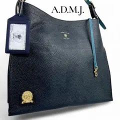 ✨未使用 タグ付き✨A.D.M.J. ワンショルダー トートバック ネイビー