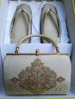 草履バッグセット　伊と忠　綴織