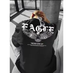 ラスト1点 EAGLE Tシャツ ブラック 100%コットン