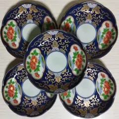 未使用品 有田焼 清秀窯 金彩 10.5cm 小皿 ５客セット