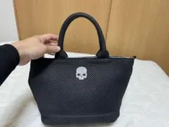 【ハイドロゲンミニトートバッグ】メッシュトートバッグ スカルモチーフ