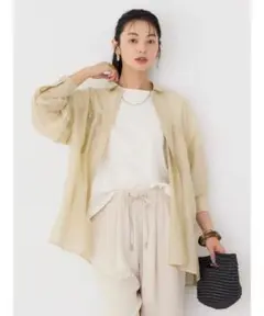 新品タグ付き［AMERICAN HOLIC］ 接触冷感シアーＷポケットシャツ　L