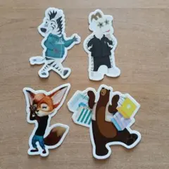 セールスフォースキャラクターステッカー4枚セット