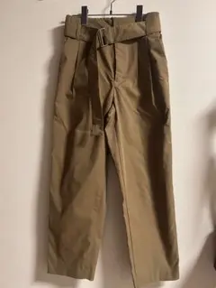 KBF カーキ ストレートパンツ ベルト付き