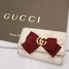 ✨美品✨GUCCI グッチ 6連キーケース ミニウォレット リボン GG柄