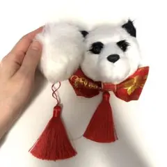 中華なパンダヘアピン　ボンボン　お団子　ゆめかわ　チャイナ　中華ロリィタ