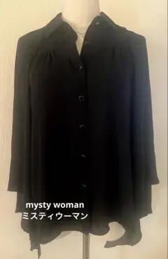 mysty woman ミスティウーマン ノースリーブブラウス 長袖スリーブ