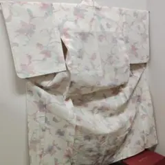 夏着物　サマーウール　ばち襟