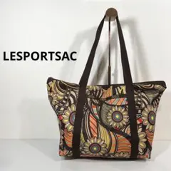 【LESPORTSAC】大きめ トートバッグ【マルチカラー】サイケ柄 カラフル