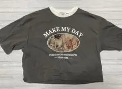 猫 刺繍 Tシャツ Lサイズ