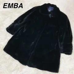 極美品☆高級☆エンバ シェアードミンクコート 裏地 総柄 毛皮 黒