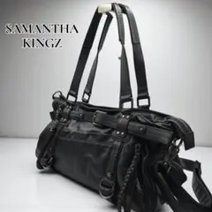 サマンサキングズ 2way トートバッグ ショルダー Y2K オールレザー 黒